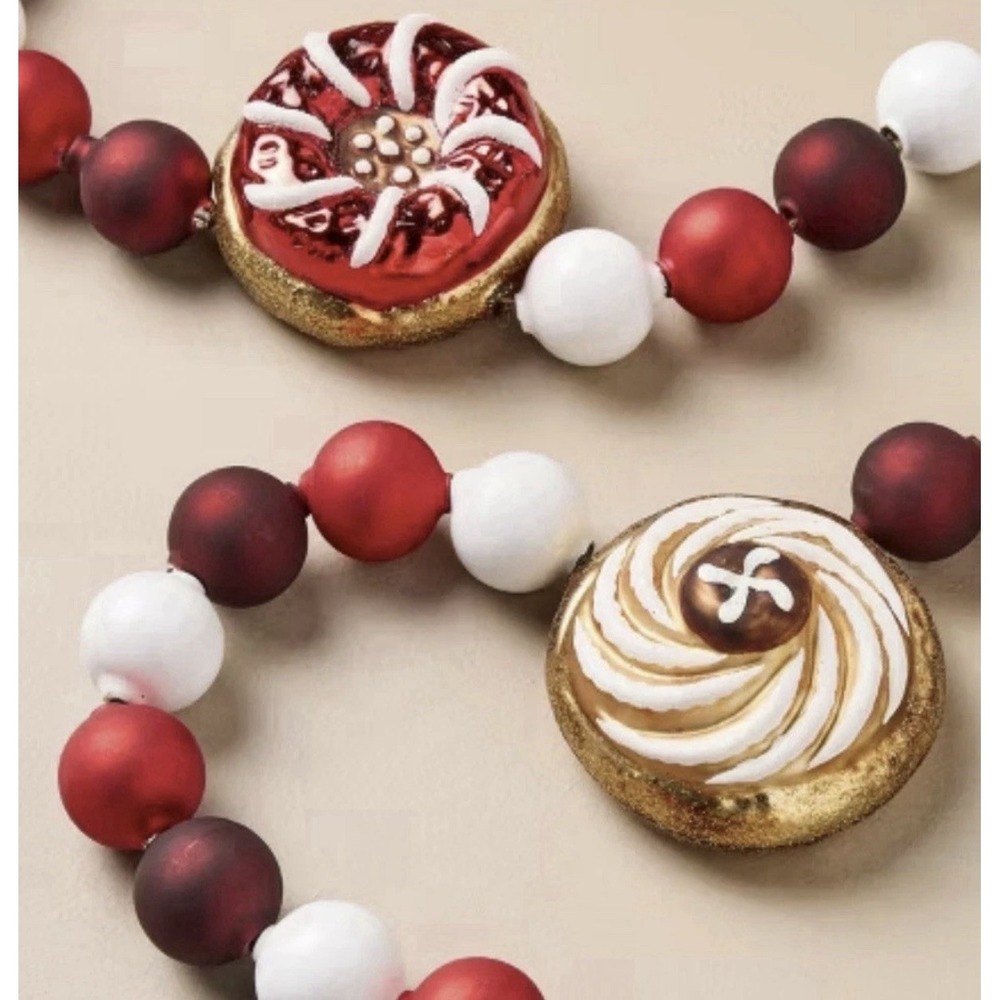 John Derian x Target 2025 60" Glass‎ Cookie Garland Holiday Peppermint Decor NIB